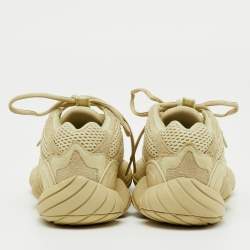Pre Owned Yeezy x Adidas Cream Suede and Mesh Yeezy 500 Super Moon Yellow Sneakers Size 37 1/3