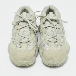 Pre Owned Yeezy x Adidas Grey Leather and Mesh 500 Salt Sneakers Size 42