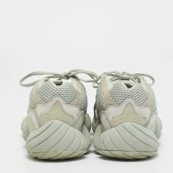 Pre Owned Yeezy x Adidas Grey Leather and Mesh 500 Salt Sneakers Size 42