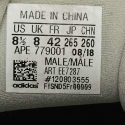 Pre Owned Yeezy x Adidas Grey Leather and Mesh 500 Salt Sneakers Size 42