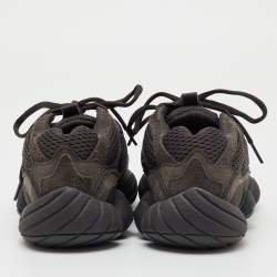 Pre Owned Yeezy x Adidas Grey Mesh, Suede And Leather Yeezy 500 Utility Black Sneakers Size 36 2/3