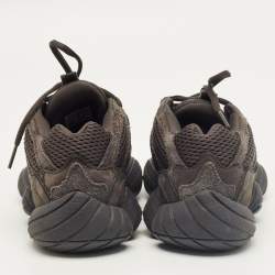 Pre Owned Yeezy x Adidas Black Mesh and Suede 500 Utility Black Sneakers Size 38