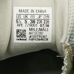 Pre Owned Yeezy x Adidas Grey Leather and Mesh 500 Salt Sneakers Size 38