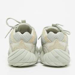 Pre Owned Yeezy x Adidas Grey Leather and Mesh 500 Salt Sneakers Size 38