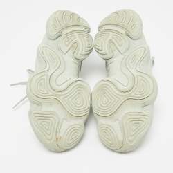 Pre Owned Yeezy x Adidas Grey Leather and Mesh 500 Salt Sneakers Size 38