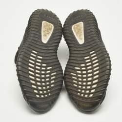 Pre Owned Yeezy x Adidas Boost 350 V2 Black (Non-Reflective) Size 45 1/3 Black Knit Fabric Low Top Sneakers