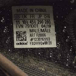 Pre Owned Yeezy x Adidas Boost 350 V2 Black (Non-Reflective) Size 45 1/3 Black Knit Fabric Low Top Sneakers