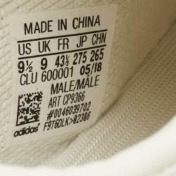 Pre Owned Yeezy x Adidas Boost 350 V2 Cream Size 43 1/3 White Knit Fabric Low Top Sneakers