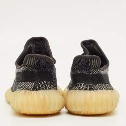 Pre Owned حذاء رياضي ييزي × أديداس بوست 350 في 2 كربون قماش تريكو أسود بعنق منخفض مقاس 43 1/3