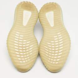 Pre Owned حذاء رياضي ييزي x أديداس بوست 350 V2 قماش محبوك رمادي كعب منخفض مقاس 44