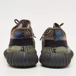 Pre Owned حذاء رياضي ييزي × اديداس بوست 350 V2 يشييل (عاكس) قماش تريكو أسود مقاس 43 1/3