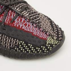 Pre Owned حذاء رياضي ييزي × اديداس بوست 350 V2 يشييل (عاكس) قماش تريكو أسود مقاس 43 1/3