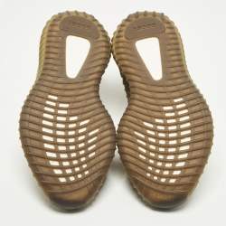 مملوكة مسبقًا حذاء رياضي ييزي × أديداس بوست 350 V2 قماش محاك بني مقاس 42 رباط علوي