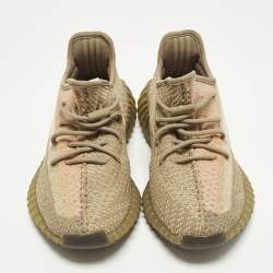 مملوكة مسبقًا حذاء رياضي ييزي × أديداس بوست 350 V2 قماش محاك بني مقاس 42 رباط علوي