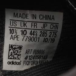 Pre Owned Yeezy x Adidas Boost 350 V2 Size 44 2/3 Black Knit Fabric Low Top Sneakers