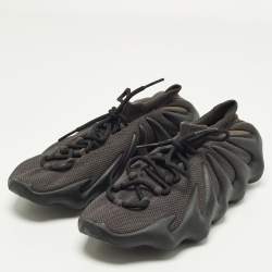 مملوكة مسبقًا Yeezy x Adidas 450 Dark Slate Size 46 2/3 Black Knit Fabric Low Top Sneakers