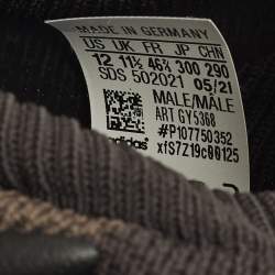 مملوكة مسبقًا Yeezy x Adidas 450 Dark Slate Size 46 2/3 Black Knit Fabric Low Top Sneakers