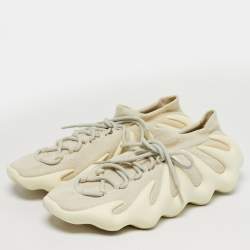 مملوكة مسبقًا Yeezy x Adidas 450 Cloud White Size 46 2/3 Off White Knit Fabric Low Top Sneakers