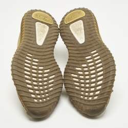 Pre Owned حذاء رياضي ييزي x أديداس "بوست 350 ڨي2 ايرث" تريكو و شبك بني مقاس 45 1/3