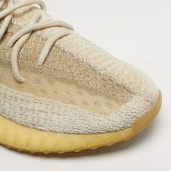 Pre Owned Yeezy x Adidas 350 V2 Light Size 37.5 Two Tone Knit Fabric Low Top Sneakers