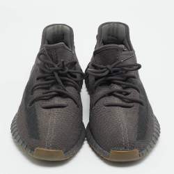 مملوكة مسبقًا Yeezy x Adidas Boost 350 V2 Cinder Size 47.5 Grey Knit Fabric Low Top Sneakers