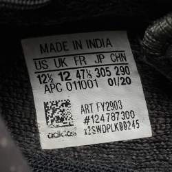 مملوكة مسبقًا Yeezy x Adidas Boost 350 V2 Cinder Size 47.5 Grey Knit Fabric Low Top Sneakers