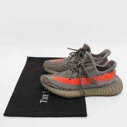 Pre Owned Yeezy x Adidas Boost 350 V2 Size 39 1/3 Beluga Knit Fabric Low Top Sneakers