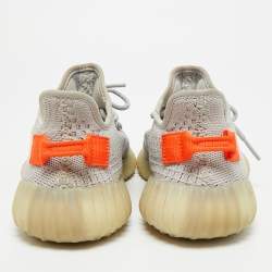Pre Owned حذاء رياضي ييزي x أديداس بوست 350 V2 تيل لايت قماش تريكو رمادي مقاس 37 1/3
