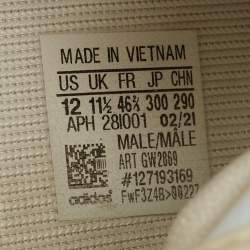 Pre Owned Yeezy x Adidas Boost 350 V2 Size 46.5 Blue/White Mesh Mono Ice Lace Up Sneakers