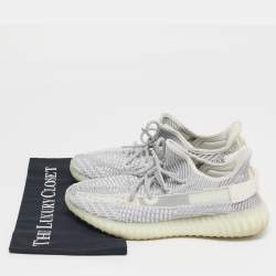 مملوكة مسبقًا حذاء رياضي ييزي x أديداس بوست 350 V2 'غيمة بيضاء' قماش تريكو أزرق منخفض القصة مقاس 38 2/3