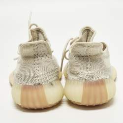 مملوكة مسبقًا حذاء رياضي ييزي x أديداس بوست 350 V2 ناتشورال قماش تريكو بيج مقاس 39 1/3