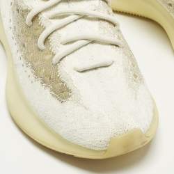 Pre Owned Yeezy x Adidas Boost 380 Size 40 White Knit Fabric Lace Up Sneakers