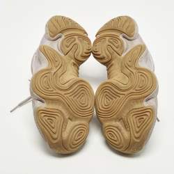 مملوكة مسبقًا حذاء رياضي ييزي x أديداس شبكي وبني من الجلد المدبوغ تاوبيه فاتحة مقاس 40 2/3