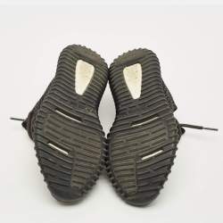 Pre Owned Yeezy x Adidas Boost 350 Pirate Size 43.5 Black Knit Fabric Low Top Sneakers