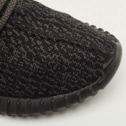 Pre Owned Yeezy x Adidas Boost 350 Pirate Size 43.5 Black Knit Fabric Low Top Sneakers