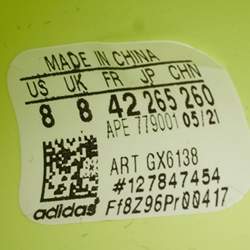 مملوكة مسبقًا صندل سلايد ييزي x أديداس نيون أخضر مطاط جلو أخضر مقاس 38