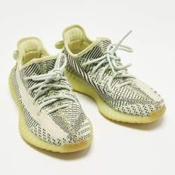 Pre Owned حذاء رياضي ييزي x أديداس بوست 350 V2 ييزريل نيون جرين غير عاكس مقاس 39 1/3 قماش تريكو