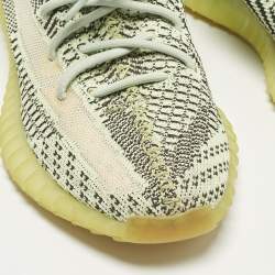 Pre Owned حذاء رياضي ييزي x أديداس بوست 350 V2 ييزريل نيون جرين غير عاكس مقاس 39 1/3 قماش تريكو