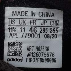 Pre Owned Yeezy x Adidas Boost 380 Onyx Size 46 Black/Brown Knit Fabric Low Top Sneakers