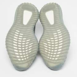 Pre Owned Yeezy x Adidas Boost 350 V2 Salt Size 46 Grey Knit Fabric Low Top Sneakers