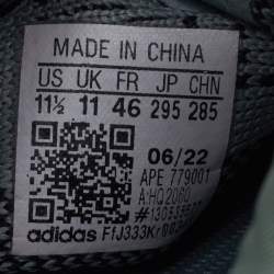 Pre Owned Yeezy x Adidas Boost 350 V2 Salt Size 46 Grey Knit Fabric Low Top Sneakers
