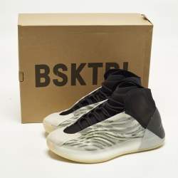 Pre Owned Yeezy x Adidas QNTM BSKTBL Size 45 1/3 Multicolor Mesh and Neoprene High Top Sneakers
