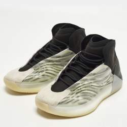 Pre Owned Yeezy x Adidas QNTM BSKTBL Size 45 1/3 Multicolor Mesh and Neoprene High Top Sneakers
