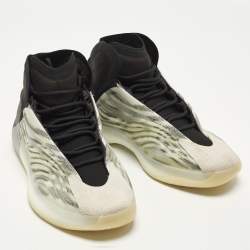 Pre Owned Yeezy x Adidas QNTM BSKTBL Size 45 1/3 Multicolor Mesh and Neoprene High Top Sneakers