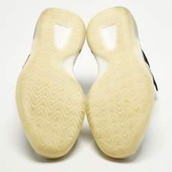 Pre Owned Yeezy x Adidas QNTM BSKTBL Size 45 1/3 Multicolor Mesh and Neoprene High Top Sneakers