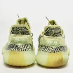 Pre Owned Yeezy x Adidas Boost 350 V2 Yeezreel Size 45 1/3 Neon Green Knit Fabric Low Top Sneakers