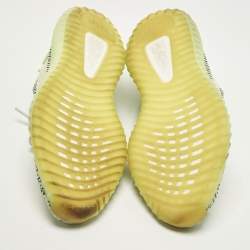 Pre Owned Yeezy x Adidas Boost 350 V2 Yeezreel Size 45 1/3 Neon Green Knit Fabric Low Top Sneakers