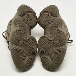 Pre Owned Yeezy x Adidas 500 Clay Brown Size 45 1/3 Brown Suede and Mesh Low Top Sneakers