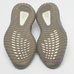 Pre Owned Yeezy x Adidas Boost 350 V2 Steel Grey Size 39 1/3 Grey Knit Fabric Lace Up Sneakers