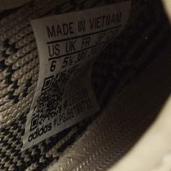 Pre Owned Yeezy x Adidas Boost 350 V2 Slate Core Size 38 2/3 Beige Knit Fabric Lace Up Sneakers